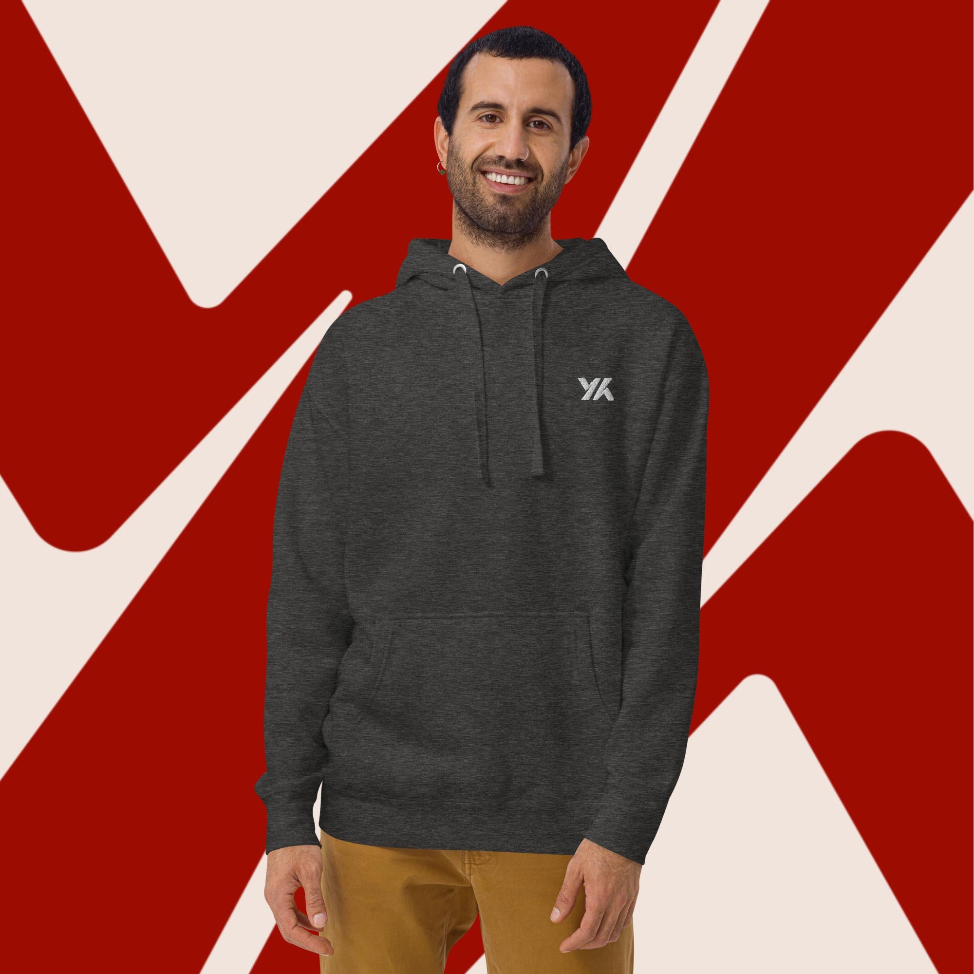 Felpa con cappuccio WYYLDE Unisex - Simbolo Iconico - Disponibile in 3 colori (nero, grigio e rosa)