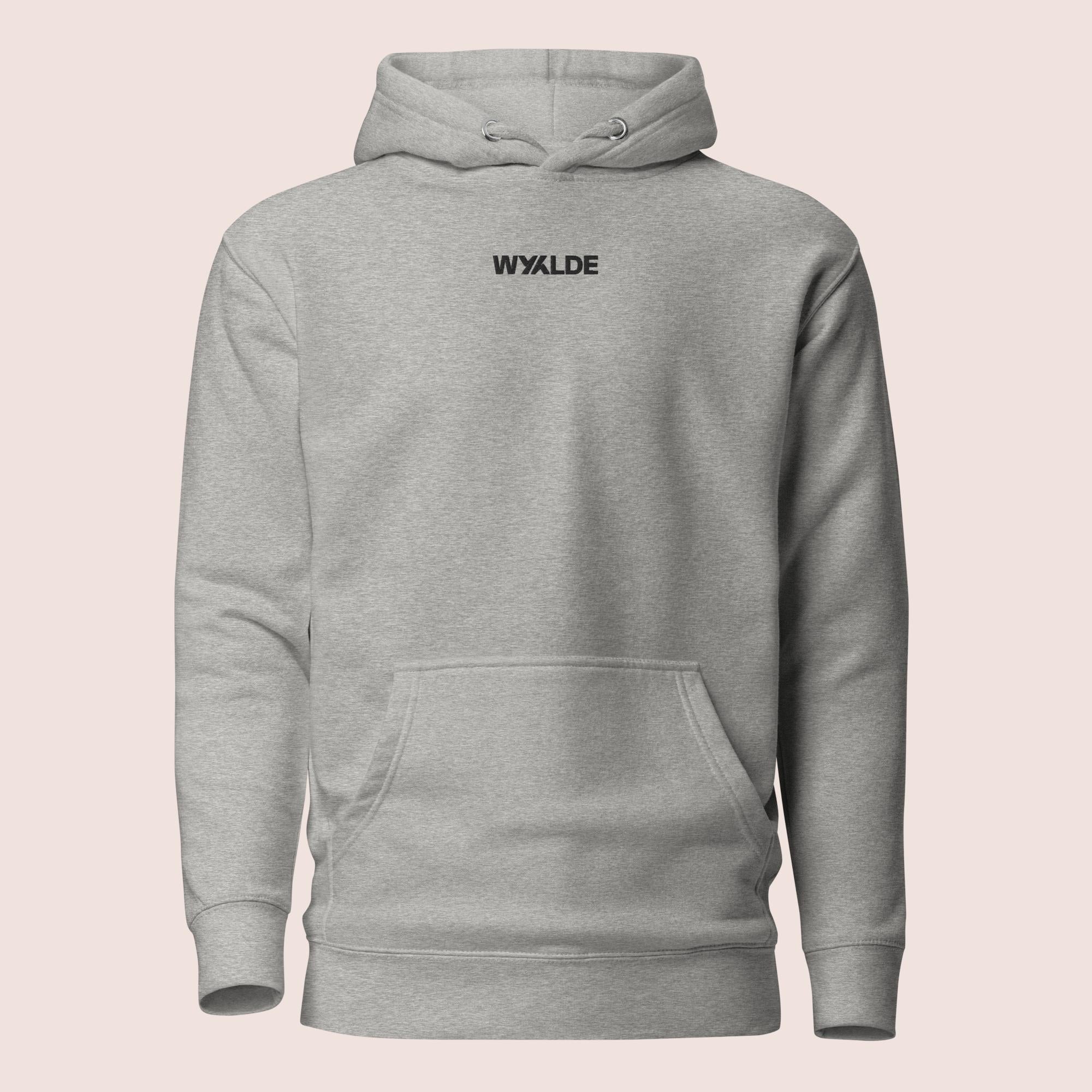 Felpa con Cappuccio WYYLDE Unisex - Logo Iconico - Disponibile in tre colori di tendenza: nero, grigio e rosa