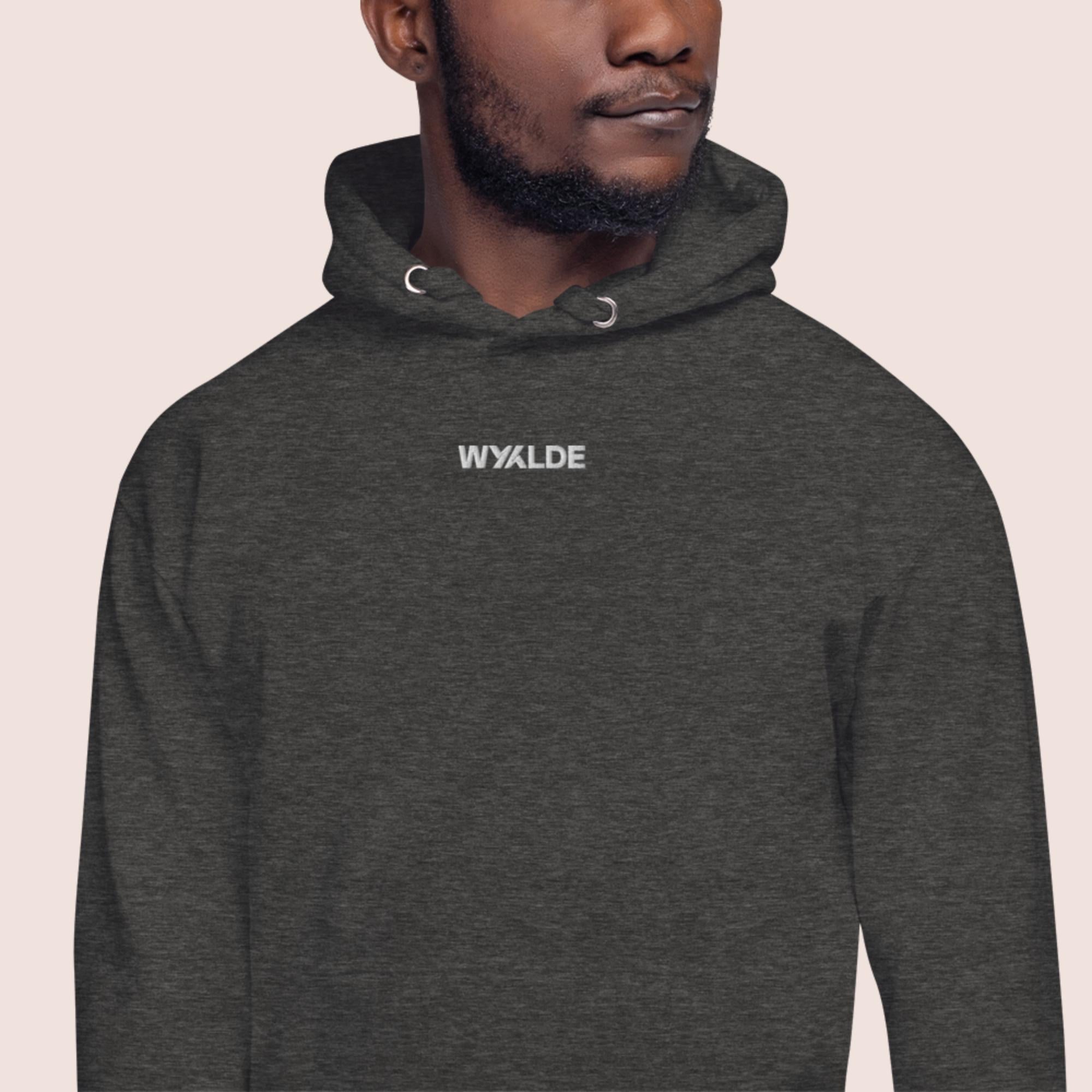 Felpa con Cappuccio WYYLDE Unisex - Logo Iconico - Disponibile in tre colori di tendenza: nero, grigio e rosa