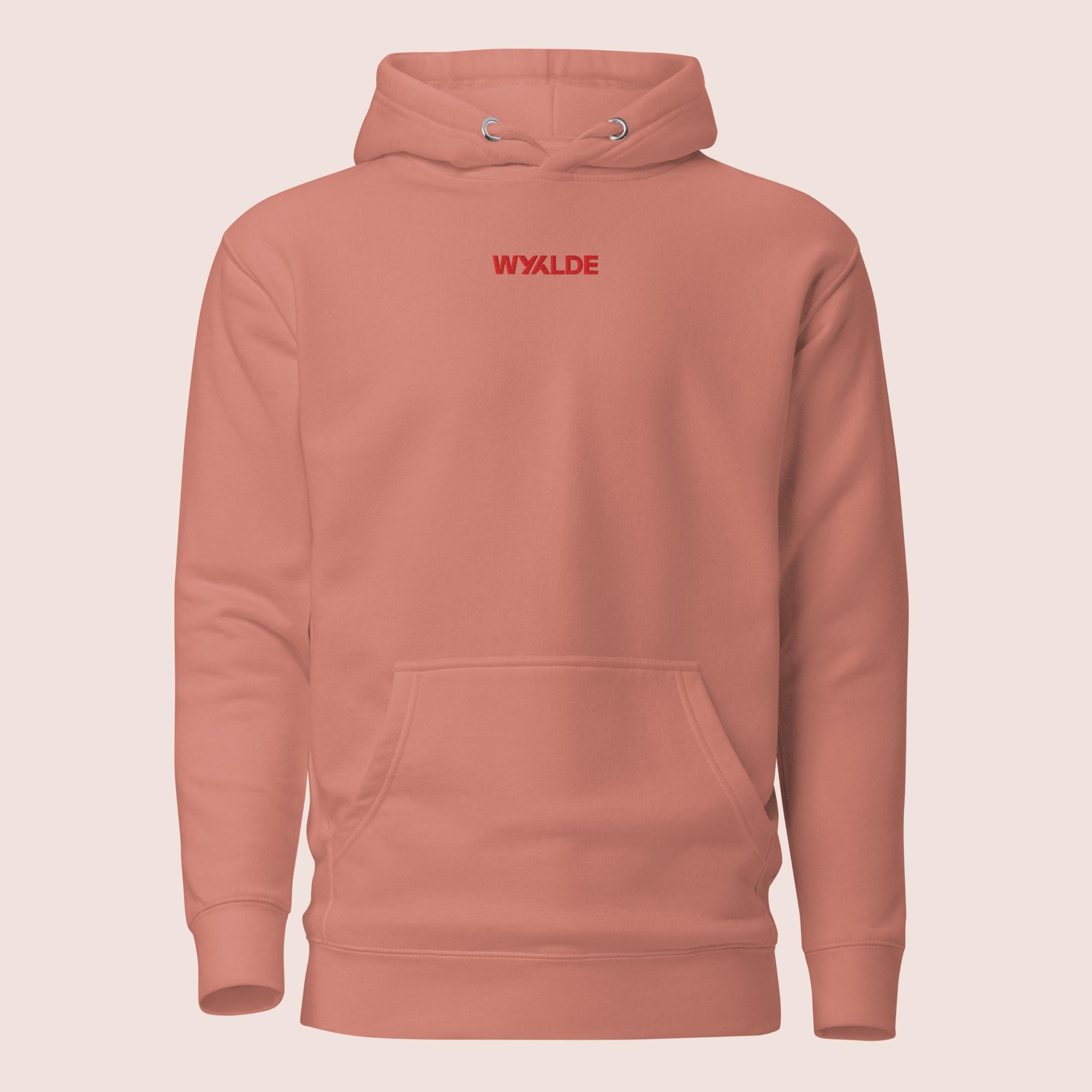 Felpa con Cappuccio WYYLDE Unisex - Logo Iconico - Disponibile in tre colori di tendenza: nero, grigio e rosa