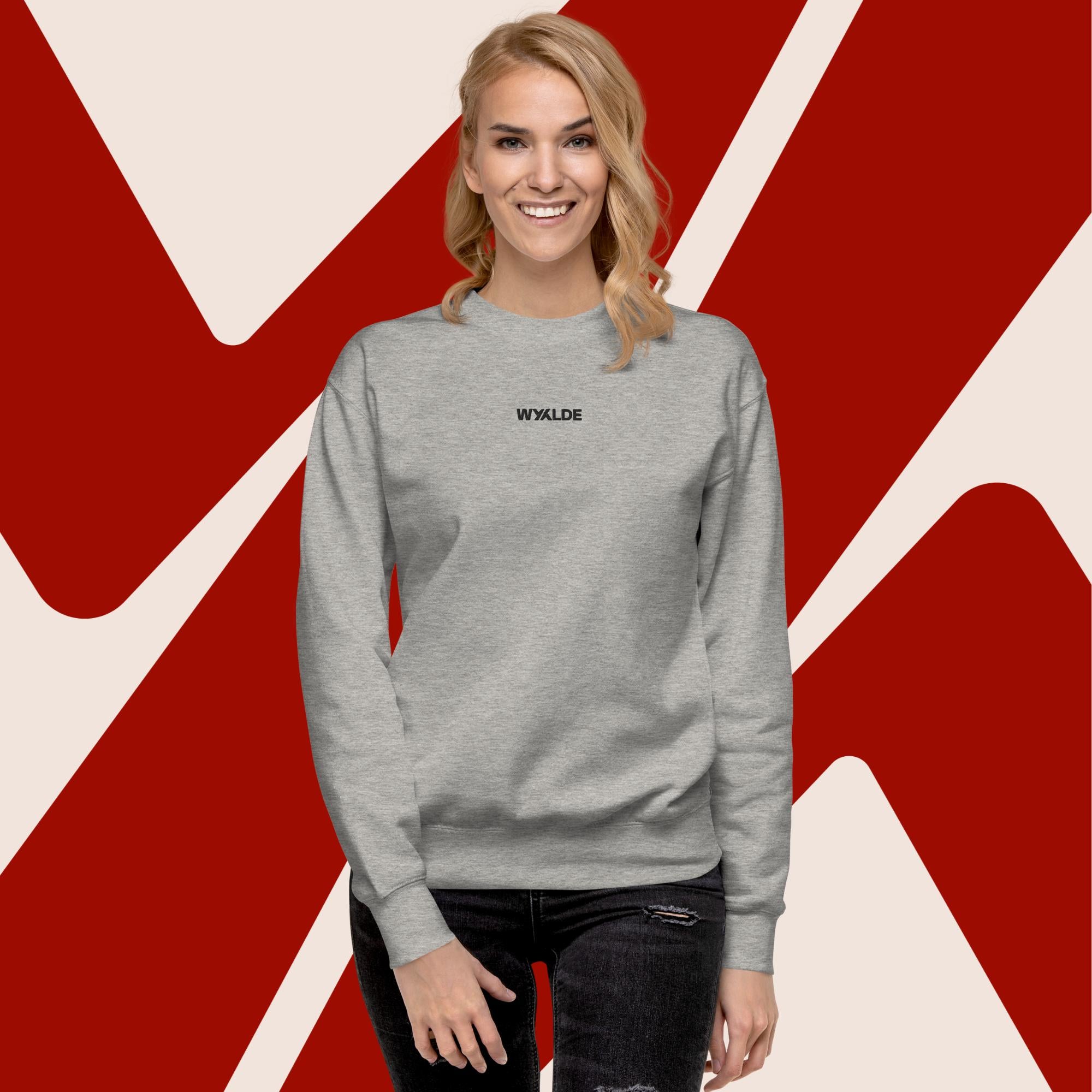 Sweatshirt Col Rond WYYLDE Unisexe - Logo Iconique - Disponible en 4 coloris (noir, gris, blanc et rose)