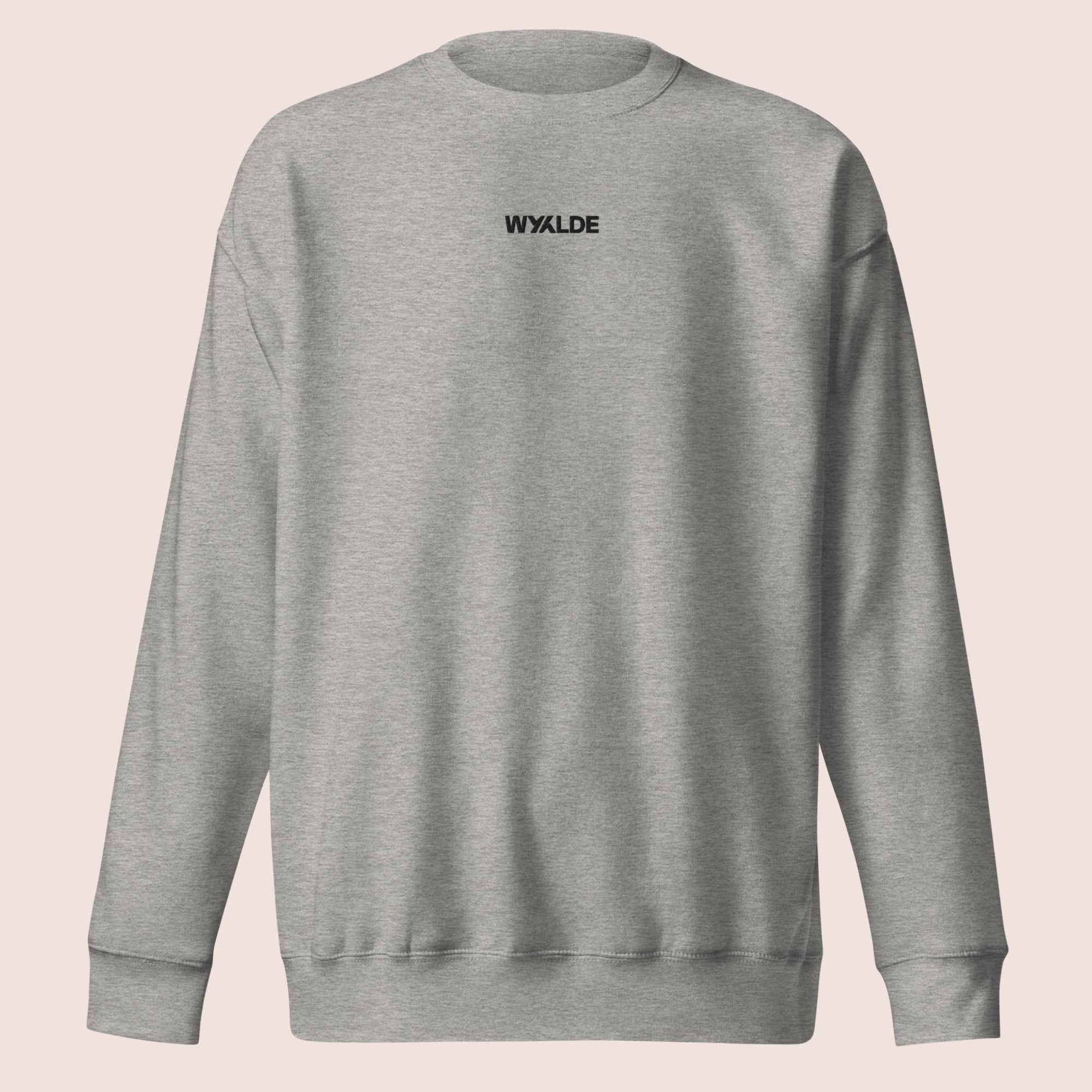 Sweatshirt Col Rond WYYLDE Unisexe - Logo Iconique - Disponible en 4 coloris (noir, gris, blanc et rose)