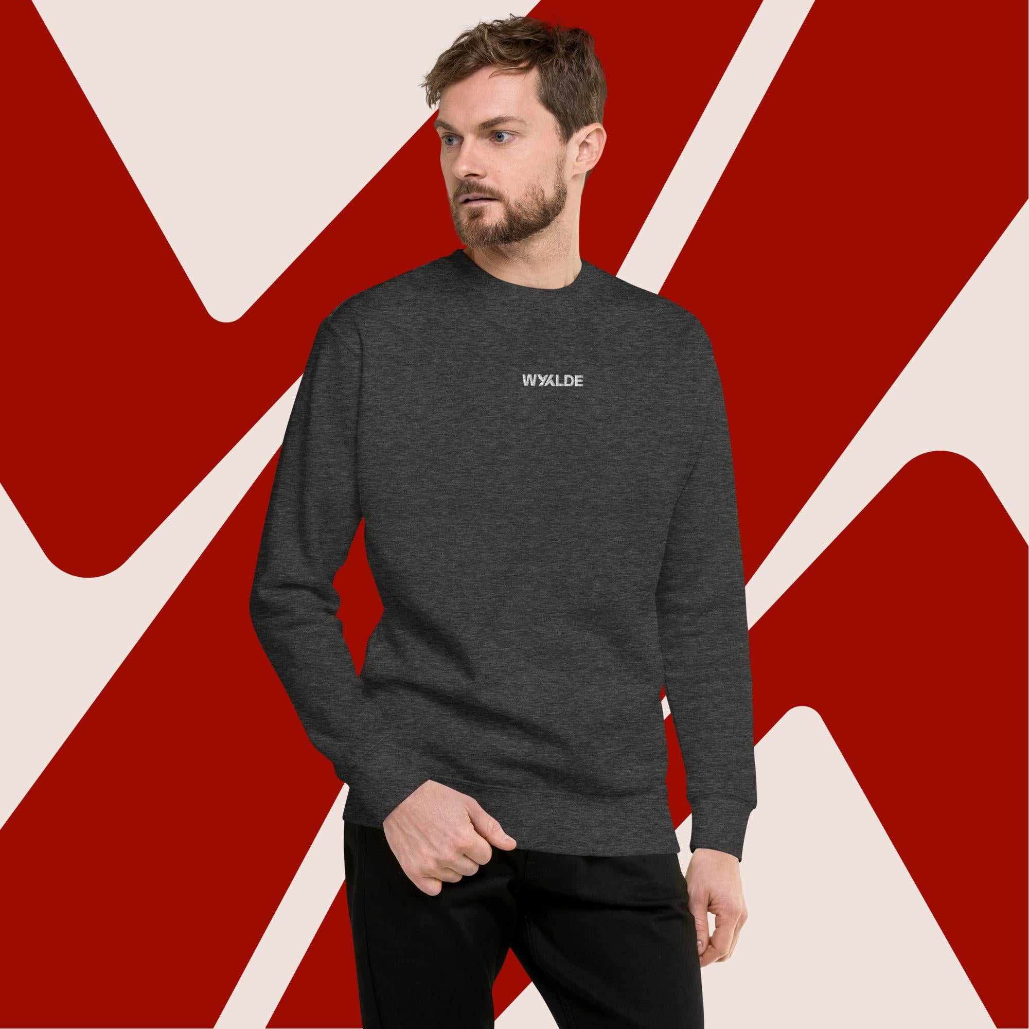 Sweatshirt Col Rond WYYLDE Unisexe - Logo Iconique - Disponible en 4 coloris (noir, gris, blanc et rose)