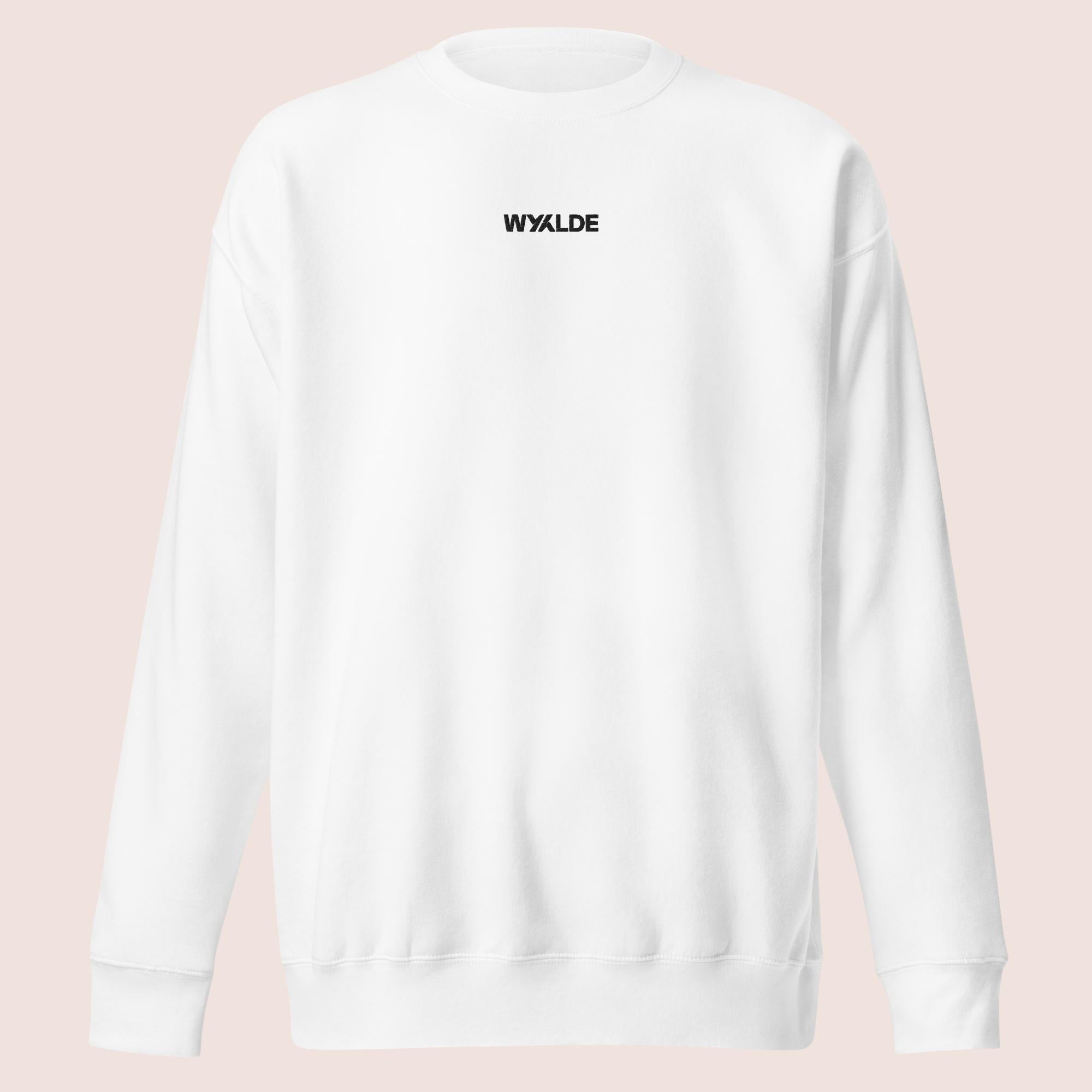 Sweatshirt Col Rond WYYLDE Unisexe - Logo Iconique - Disponible en 4 coloris (noir, gris, blanc et rose)